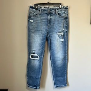 KANCAN Medium Wash High Rise Relaxed Fit Jeans Sz 30